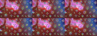 Kumaş, duvar kağıdı ve kağıt üzerine baskı yapmak için gelişen arka plan. Eski usul küçük çiçekli şirin bir eskiz deseni. Raster illüstrasyonu. Moda arka planında parlak buketler.