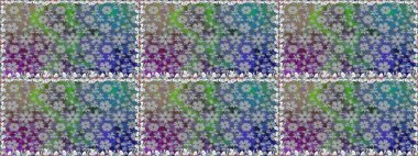 Kusursuz bir arka plan modeli. Suluboya, elle çizilmiş. Raster illüstrasyonu. Gri yapraklı yabani çiçekler.