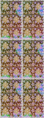 Kusursuz soyut bir arkaplan. Raster illüstrasyonu. Oriental raster klasik kahverengi ve altın desenli.