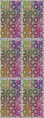 Suluboya, elle çizilmiş. Raster illüstrasyonu. Kusursuz bir arka plan modeli. Kahverengi yapraklı yabani çiçekler.