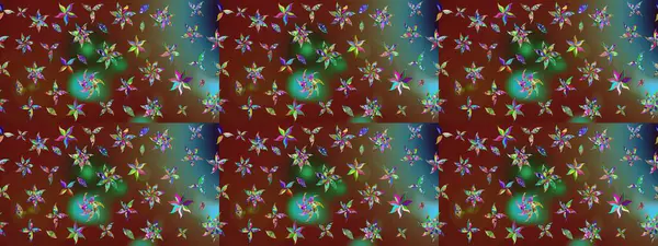 Kahverengi ve kırmızı renkte çiçekler. Tropik çiçekler. Gömlek çizimi Arkaplan Deseni.