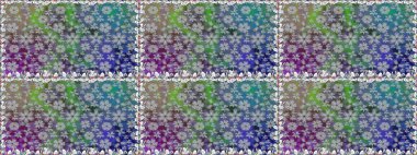 Kusursuz bir arka plan modeli. Suluboya, elle çizilmiş. Raster illüstrasyonu. Gri yapraklı yabani çiçekler.