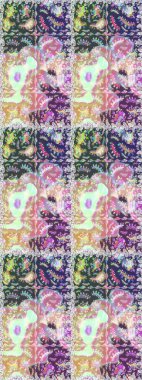 Şirin çiçekler, desenli, nötr ve gri renklerle renksiz desenli. Elle çizilmiş çiçek deseni (fayans). Tekstil için suluboya desensiz.