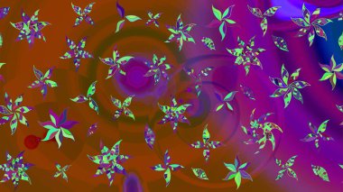 Anti-stres için soyut örnek sayfası. Kahverengi ve mor renklerde. Raster illüstrasyonu.