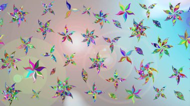 Tarafsız ve gri renklerde çiçekler. Renkli Bahar Teması eskiz kalıbı. Raster illüstrasyonundaki çiçek desenli çizim. Düz Çiçek Elementleri Tasarımı.