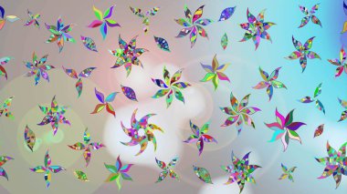 Çiçek izi. Çiçekler suluboya stilinde tarafsız ve gri renklerde. Suluboya çizim deseni.