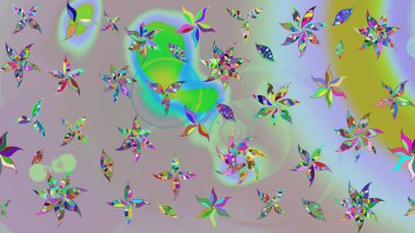 Çiçekli, yapraklı, çiçek desenli eskiz. Raster illüstrasyonu. El çizimi.