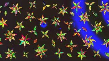 Çiçekli güzel suluboya desen. Kahverengi ve gri renklerde. Raster illüstrasyonu.