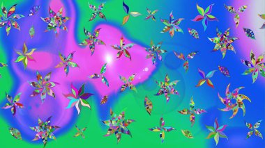 Eski usul küçük çiçekli şirin bir eskiz deseni. Raster illüstrasyonu. Kumaş, duvar kağıdı ve kağıt üzerine baskı yapmak için gelişen arka plan. Moda arka planında parlak buketler.