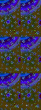 Chichi 'nin kumaş kalıbını çiz. Renkli Bahar Teması eskiz kalıbı. Raster illüstrasyonu. Düz Çiçek Elementleri Tasarımı. Çiçek deseni.