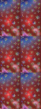 Kahverengi ve kırmızı renklerde. Raster illüstrasyonu. Taslak dekoratif arka plan, çiçek mandala. Çiçek..