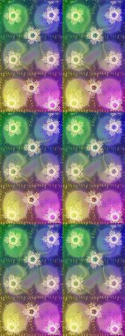 Raster kar taneleri deseni. Raster illüstrasyonu. Renkli arka planda güzel kar taneleri.