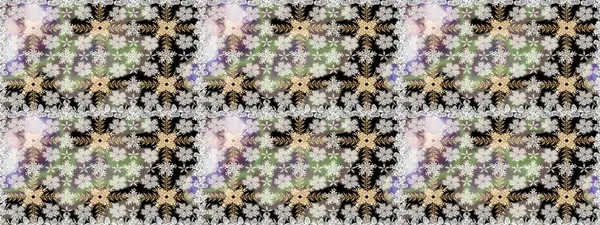 Düz Çiçek Elementleri Tasarımı. Tarafsız ve gri renklerde çiçekler. Renkli Bahar Temalı Kusursuz Arkaplan. Sevimli çiçek raster deseni.