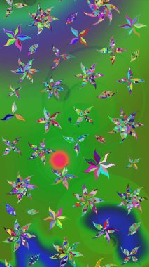 Çiçek desenli eskiz, yaz çiçekleri. Düz Çiçek Elementleri Tasarımı. Renkli Bahar Teması eskiz kalıbı. Renkli çiçekler.