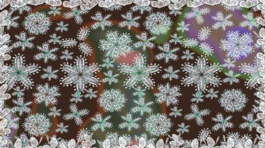 Çiçekli güzel suluboya desen. Raster illüstrasyonu. Gri ve mor renklerde.