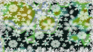 Modern stil dokusu. Çiçek desenli raster, gri ve yeşil çizgi grafik deseni soyut raster arkaplan.