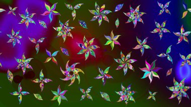 Kahverengi ve yeşil renklerde çiçeklerle çizilmiş çiçek deseni. Çiçekler suluboya tarzında kahverengi ve yeşil renklerde.