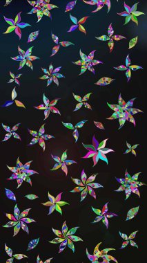 El çizimi. Raster illüstrasyonu. Çiçekli, yapraklı, çiçek desenli çizim..