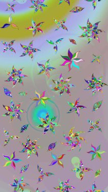 Tarafsız ve gri renklerde bahar çiçekleri. Çiçekli yumuşak bir eskiz şekli. Raster illüstrasyonu. Raster çiçekleri klasik tarzda resmedilir..