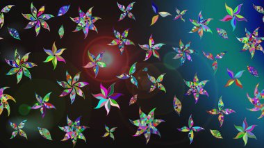 Raster illüstrasyonu. Organik motif arka planı. Çizim kalıbı. Ultraviyole kumaş deseni.