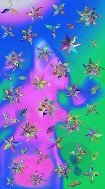 Parlak elementlerin. El çizimi Raster çizimi. Çizim çiçek deseni duvar kağıdı, web sitesi arkaplanı, paket kağıdı, davetiye, broşür, pankart veya web sitesi için kullanılabilir.