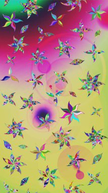 Çizim kalıbı. Ultraviyole kumaş deseni. Raster illüstrasyonu. Organik motif arkaplanı.