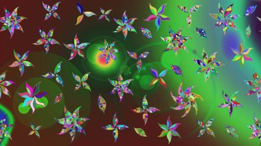 Sabıka fotoğraflarında, bebek kıyafetlerinde, duvar kâğıtlarında, paket kutularında falan kullanılabilir. Zarif, parlak ve eskiz yeşil ve kahverengi çiçek desenli tasarım. Raster..