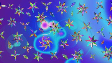 Organik elementler. Suluboya etkisi. Raster deseni. Botanik çizim deseni.