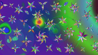 Raster illüstrasyonu. Eski usul küçük çiçekli şirin bir eskiz deseni. Kumaş, duvar kağıdı ve kağıt üzerine baskı yapmak için gelişen arka plan. Moda arka planında parlak buketler.