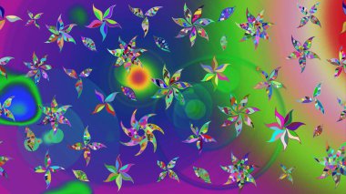 Mavi ve yeşil lale çiçekli Raster eskiz deseni. Doğal kozmetik ürünleri, parfüm, çiçekçi dükkanı için bahar ihalesi tasarımı. Karşılama ya da düğün geçmişi olarak kullanılabilir. Paket kağıdı için en iyisi..