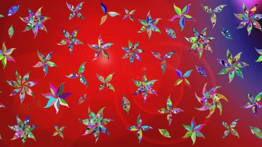 Kırmızı ve menekşe rengi güzel çiçekler, suluboya çiçek deseni, duvar kağıdı, kart ya da kumaş için fayanslı eskiz deseni. Raster..