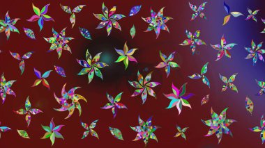 Küçük çiçekteki sevimli çiçek deseni. Güzel kumaş deseni. Güzel karalamalı çiçek desenli çizim. Raster illüstrasyonu.