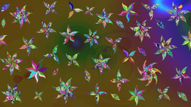 Süslü kumaş deseni. Çiçekli çiçek deseni, suluboya. Raster deseni.