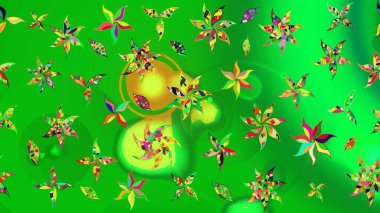 Raster. Sabıka fotoğraflarında, bebek kıyafetlerinde, duvar kâğıtlarında, paket kutularında falan kullanılabilir. Zarif, parlak ve eskiz yeşil ve sarı çiçek desenli.