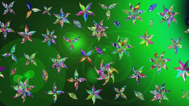 Eskiz arkaplan modeli. Renkli yapraklı yabani çiçekler. Suluboya, elle çizilmiş. Raster illüstrasyonu.