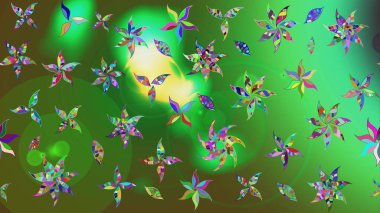 Düz Çiçek Elementleri Tasarımı. Güzel çiçek deseni. Renkli Bahar Teması eskiz kalıbı. Renkli çiçekler.