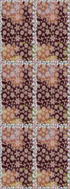 Kusursuz bir arka plan modeli. Vadinin çiçekleri kahverengi renklerde. Suluboya, elle çizilmiş. Raster - stok.