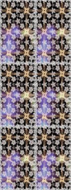 Sevimli çiçek raster deseni. Düz Çiçek Elementleri Tasarımı. Renkli Yaz Temalı Kusursuz Arkaplan. Modaya uygun kumaş deseni.