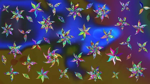 Renkli Bahar Teması eskiz kalıbı. Düz Çiçek Elementleri Tasarımı. Çiçekli eskiz arkaplanı. Çocuk stili.