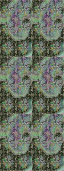 Tropik çiçekler. Gri ve yeşil renkli çiçekler. Tişörtsüz arka plan deseni.