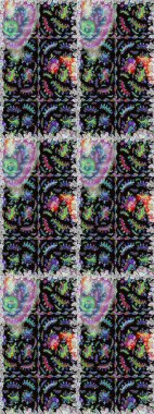 Çiçekli zambaklar kusursuz bir arka plan. Çiçek tasarımı için inanılmaz bir kolaj cenneti tarzı. Parlak çiçekli kolaj çiçekleri siyah ve nötr.