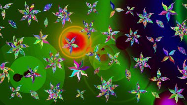 Güzel kumaş deseni. Raster illüstrasyonu. Bahar çiçekli güzel bir çiçek deseni..