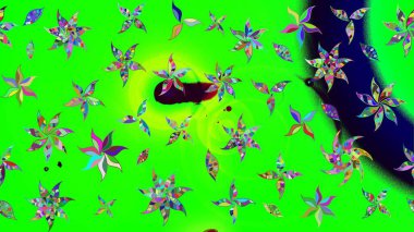 Sevimli çiçek raster deseni. Renkli Yaz Temalı eskiz kalıbı. Modaya uygun kumaş deseni. Düz Çiçek Elementleri Tasarımı.