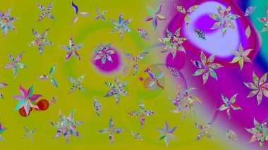 Küçük yeşil ve mor çiçeklerle oldukça eski bir besin torbası deseni. Tekstil, kumaş, kapaklar, duvar kağıtları, baskı, paket, koleksiyon defteri, örgü, dekupaj için çiçek arkaplanı..