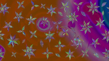 Tekstil, kumaş, kapaklar, duvar kağıtları, baskı, naylon, koleksiyon defteri, örgü, dekupaj için güzel bir eskiz. Millefleur 'lar. Küçük kahverengi ve mor renkte güzel bir besin torbası deseni, çiçekler..