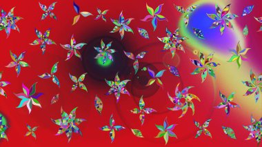 Küçük çiçekteki sevimli çiçek deseni. Raster illüstrasyonu. Tony 'nin kumaş kalıbını çiz. Modaya uygun kumaş deseni.