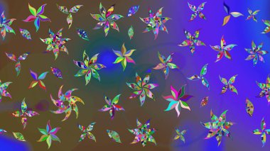 Raster illüstrasyonu. Küçük çiçekteki sevimli çiçek deseni. Çizim.