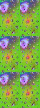 Zarif, parlak ve eskiz yeşil ve mor çiçek desenli tasarım. Sabıka baskıları, bebek kıyafetleri, duvar kâğıtları, paket kutuları vb..