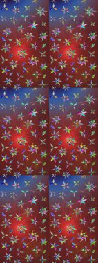 Elle boyanmış suluboya resim çizimleri, çiçekler ve bitkiler. Kahverengi ve kırmızı renkte çiçekler.