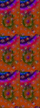 Tomurcukları çiçek olan sevimli bir çiçek deseni. Kumaş, tekstil, duvar kağıdı baskısı için. Raster. Eski usul. Raster illüstrasyonu. Taslak arkaplan.